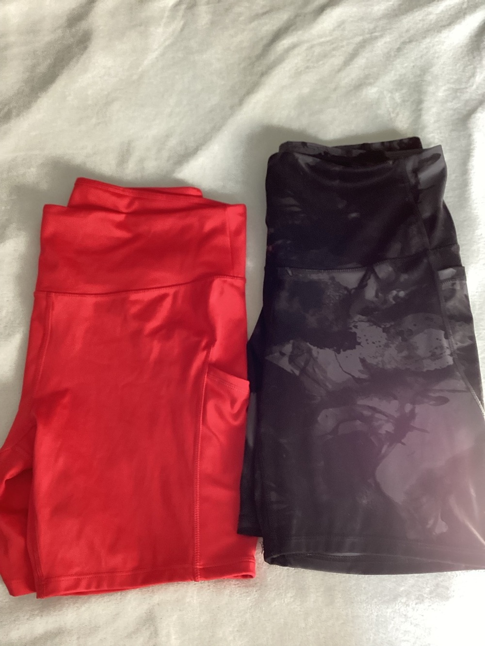 All in Motion Black Camo and Bright Red Athletic Bike Shorts duo XL - Picture 2 of 4